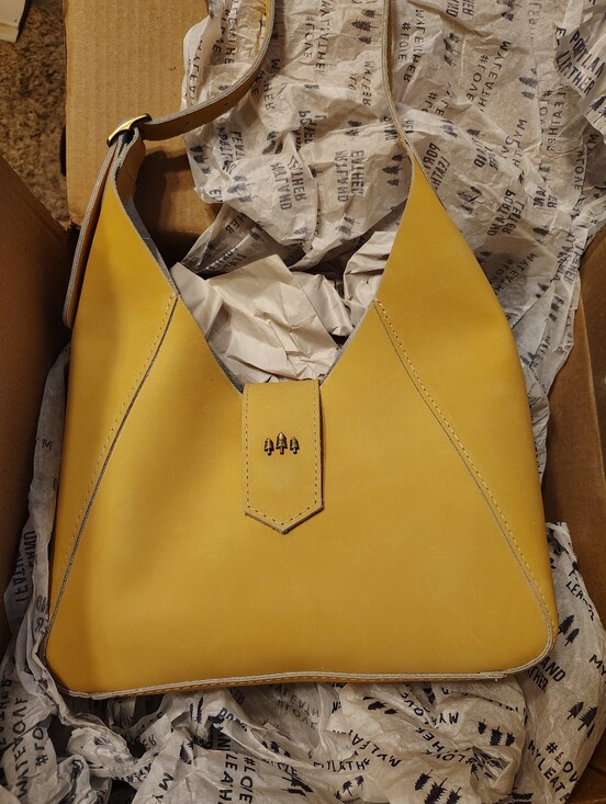 Portland Leather Handbags - Yellow ( Banana Stand) Portland Leather Flora Shoulder Bag.